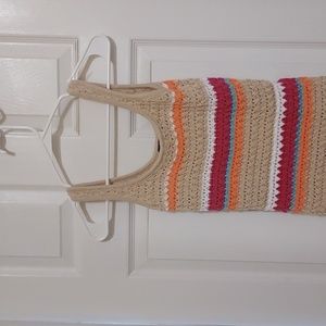 Knitted multi colored tank dress
